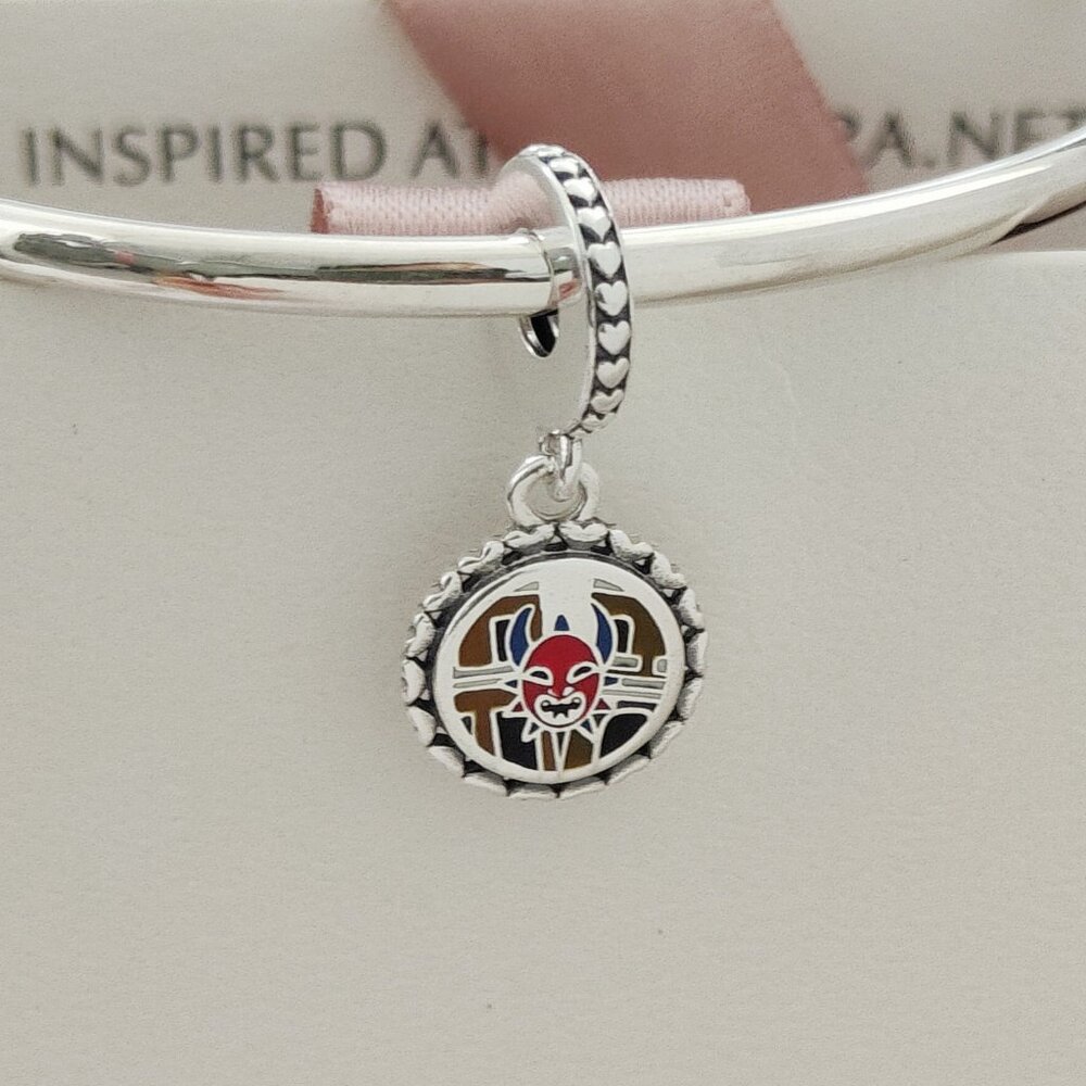 Pandora Saints' Day Mask Dangle Charm Happy Halloween Mask Pendant S925 Silver